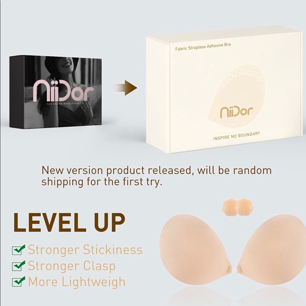 NWT NIIDOR Adhesive Bra